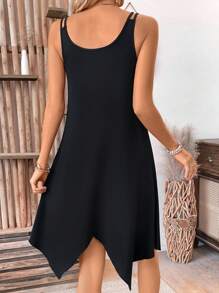 SHEIN LUNE Robe décontractée de style vacances pour femme de couleur unie - Multicolore - Voir 2
