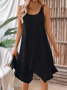 SHEIN LUNE Robe décontractée de style vacances pour femme de couleur unie - Multicolore - Voir 6