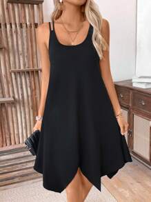 SHEIN LUNE Robe décontractée de style vacances pour femme de couleur unie - Multicolore - Voir 4