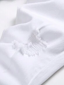 Men's Solid Color Skinny Ripped Jeans - 白色 - 查看 5