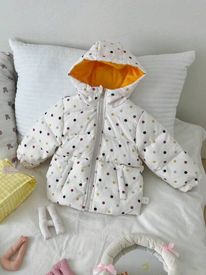 Chaqueta informal de terciopelo y plumón elegante para niñas pequeñas para mantener el calor en otoño/invierno