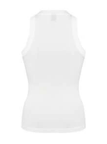 Breezaya Solid Color Slim Fit Muscle Tank Top With Round Neck - White - View 7