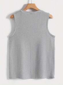 INAWLY Áo ba lỗ thông thường dành cho nữ nhân ngày quốc khánh Hoa Kỳ, trang phục mùa hè - Màu Xám nhạt - Xem 2