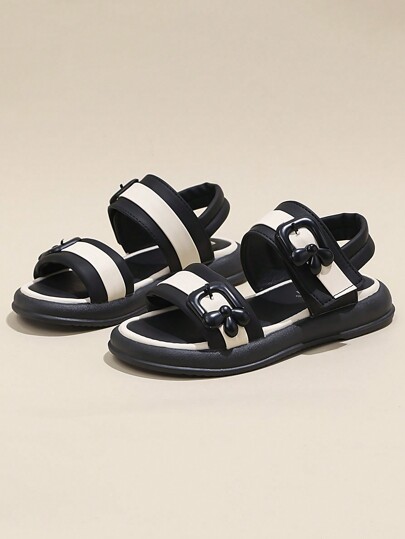 Girls' Simple Casual Flat Sandals For Summer