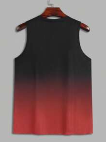 Manfinity Homme 男士夏季漸層字母印花休閒圓領背心上衣