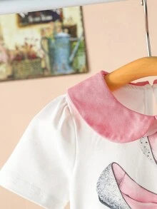 寶寶女孩休閒可愛印花公主風格連身裙，夏季輕盈風格 - 彩色 - 查看 5