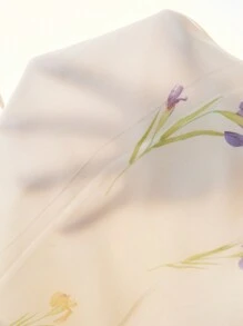 SHEIN Privé Damen Große Größen Oversize Bluse mit Blumendruck und Rüschenverzierung - Verschiedenfarbig - Übersicht 7