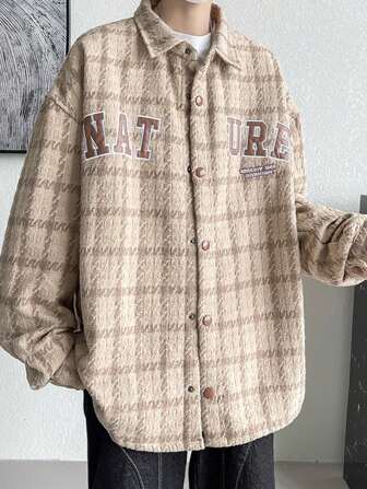 Men's Short Sleeve Shirt, Ins Fashion Brand Design, Hong Kong Style, Loose-Fit, Versatile Jacket