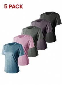 Easithlete Seamless Elastic Sports T-Shirt & Tank Top Workout Tank Top Gym Women Shirts - Multicolor - View 1