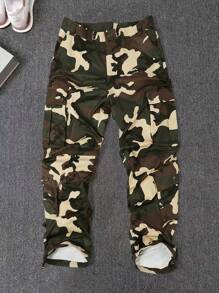 Manfinity Hypemode Men's Camouflage Loose Fit Cargo Pants - Army Green - View 1