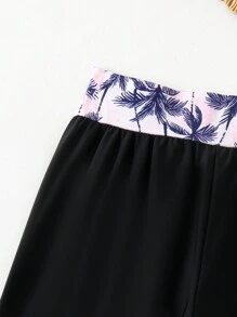Women's Beach Pants (Random Print) Summer - Black - View 8