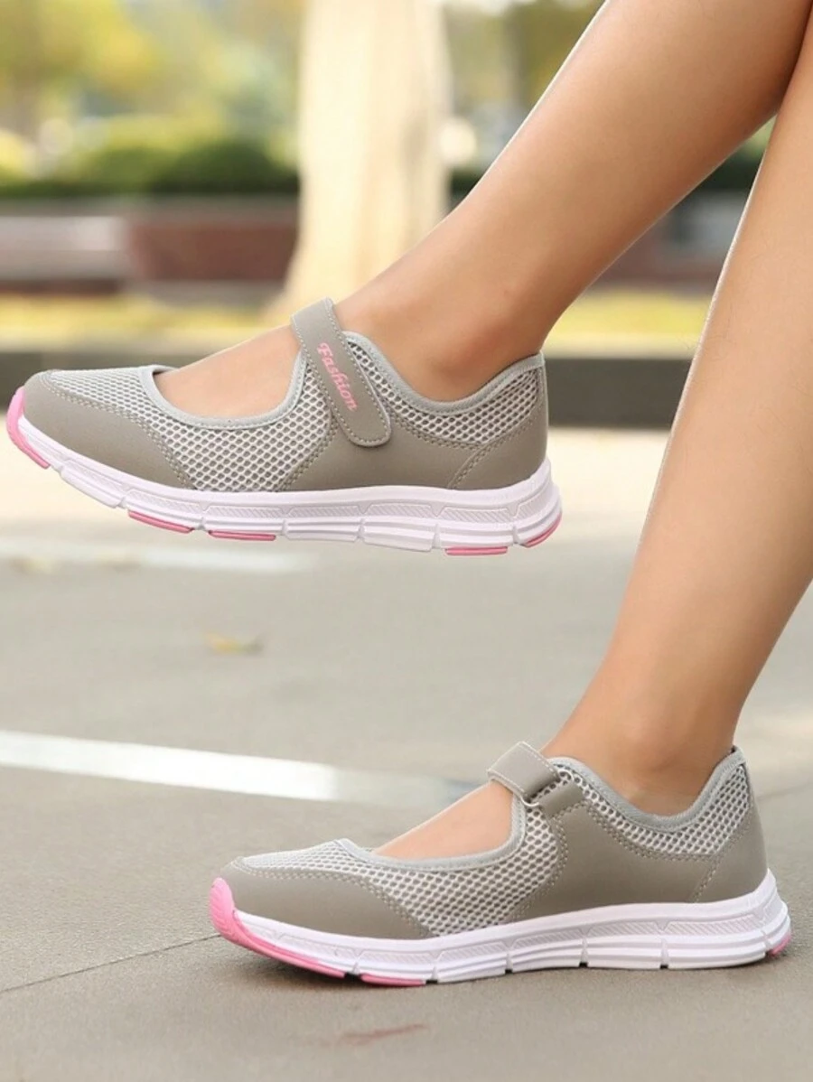 Fall/Winter Foot Strength Shoes For The Elderly, Middle-Aged Mother's Shoes, Nurse Shoes, Women's Breathable Lightweight Casual Sneakers - Light Grey - View 1