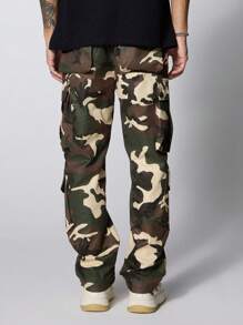 Manfinity Hypemode Men's Camouflage Loose Fit Cargo Pants - Army Green - View 6