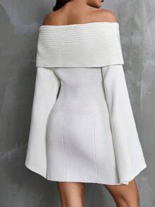 SHEIN Robe tricotée pour femme à manches tombantes