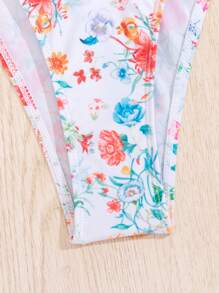 SHEIN Swim Ensemble de bikini sexy avec imprimé floral pour femmes pour la plage d'été