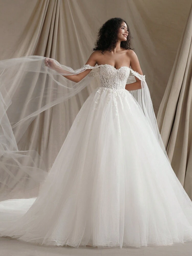 Princess Wedding Dress Elegant Long Sleeve Bridal Dress - Product Video