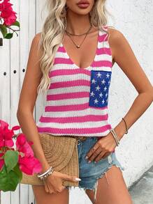 SHEIN LUNE Tops de Punto para Mujer - Rosa - Ver 8