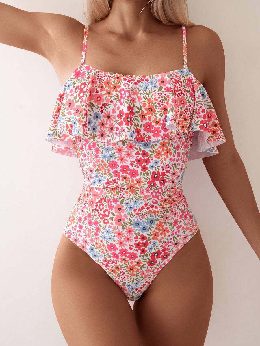 Swim Mod Women's Random Print One-Piece Swimsuit (Copyrighted) Summer - Multicolor - View 1