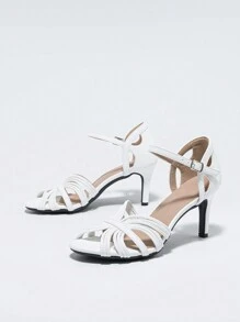 Fashionable & Comfortable Women's Hollow Out Peep Toe Ankle Strap Stiletto High Heel Sandals