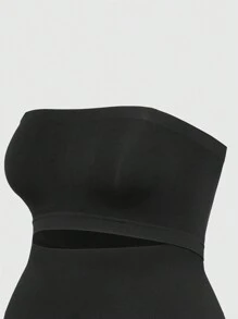 Komfortables Set aus elastischem Shapewear in einfacher, einfarbiger Ausführung für Frauen Große Größen