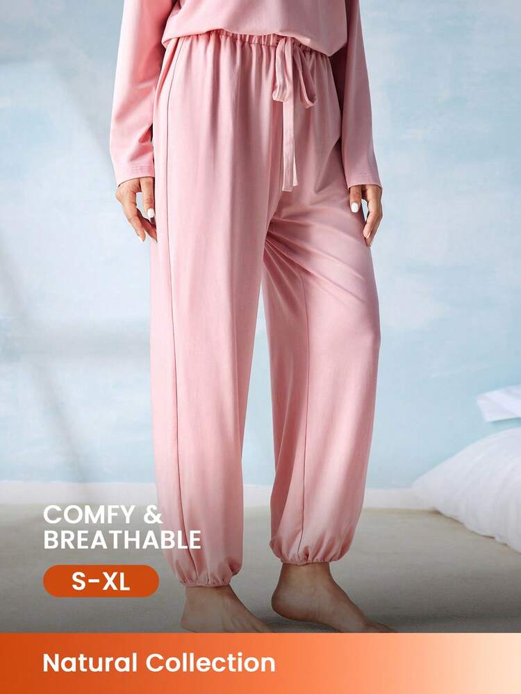 Soft Modal Bound Panty Cotton Pink Women Pajamas Style Trousers