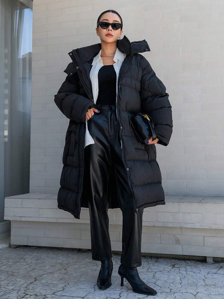 Women's Loose Fit Hooded Cardigan Long Sleeve Padded Coat ,Winter Women Clothes,Winter Coat Women