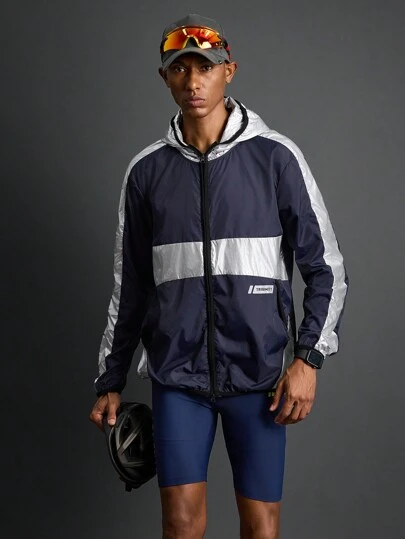 Manfinity Sport Corelite Manfinity Sport Polished Boyfriend Style Men's Color-Block Simple Daily Long Sleeve Sports Jacket Sports Jacket