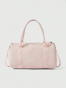 ROMWE Kawaii 336027兔子蝴蝶結短途旅行包女款，多功能大容量輕便運動健身包，商務出差及報到肩背袋，行李收納袋