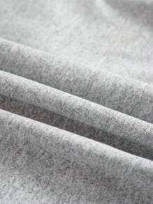 INAWLY Wave & Slogan Graphic Drop Shoulder Tee PALM SPRINGS BEACH SURF CLUB SOUTHERN CALIFORNIA Graphic Tees Women Tops - Light Grey - View 4