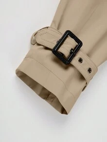 Risissida Women's Stylish And Practical Windbreaker With Belt Fall And Winter, Ideal For Outdoor Activities And Daily Wear