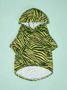 PETSIN 1 pezzo Felpa leggera a righe a zebra verde per animali domestici