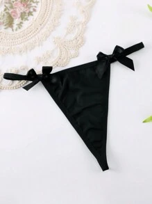 性感豹纹女士内衣套装包括心形水钻装饰丁字裤、低腰简约性感蝴蝶结内裤和无缝内裤（3 件） - 彩色 - 查看 5