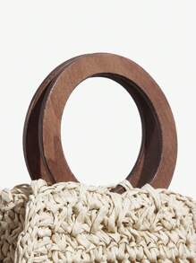 SHEIN SXY 女士，女式手提包，草编包，时尚，优雅，简约，个性化，适合海滩、度假、假日、夏季、海边，非常适合海滩度假、旅行、购物和度假必需品