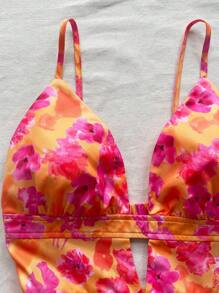 Soleia 度假細肩帶V領露背花朵洋裝 - 彩色 - 查看 3