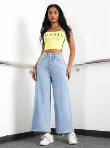 Jeanoix Women's Loose-Fit Casual Denim Jeans With Side Pockets Y2k - Light Wash - View 5