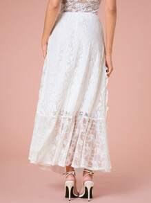 Enchnt Women's Floral Casual Holiday Style Skirt - White - View 2