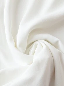 SHEIN Clasi 大尺碼女性時尚簡約線條設計無袖連衣裙 - 白色 - 查看 6
