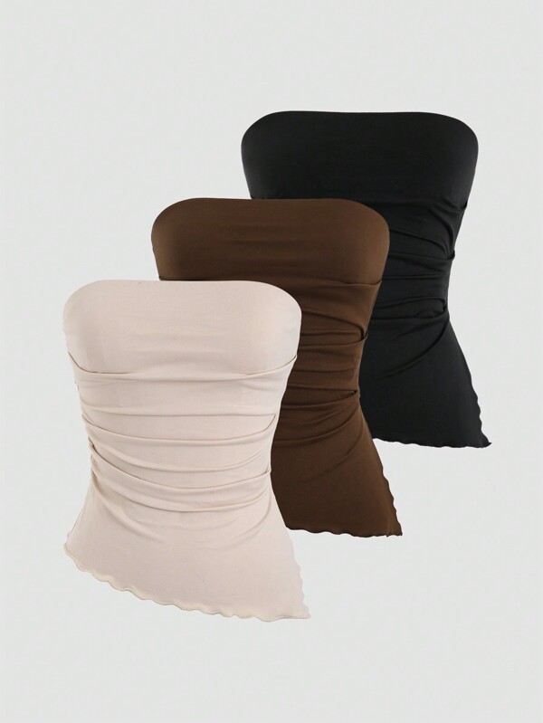 Sweetra Top sin tirantes Sexy Y2K para mujer