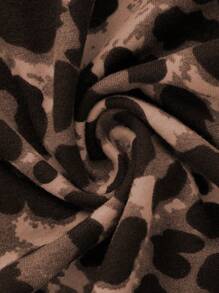 Sweetra Women's Leopard Print Pleated Holiday Skirt Maxi Women Outfit - Multicolor - View 5