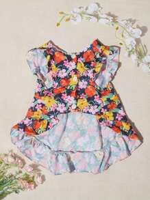 Whitebread Artist 1pc Pet Ditsy Floral Flower Dress, Valentine's Day - Multicolor - View 3