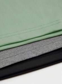 Flirla Plus 3pcs Summer Solid Ruched Bodycon Dress Maxi Women Outfit - Multicolor - View 3