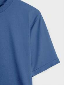 RueChic Tricou cu mânecă scurtă cu imprimeu cu litere pentru bărbați