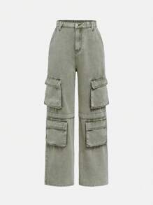 Nuevos vaqueros tejanos de estilo urbano y moderno para adolescentes, con efecto desgastado y lavado con bolsillos