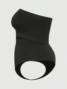Komfortables Set aus elastischem Shapewear in einfacher, einfarbiger Ausführung für Frauen Große Größen