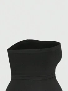 Komfortables Set aus elastischem Shapewear in einfacher, einfarbiger Ausführung für Frauen Große Größen