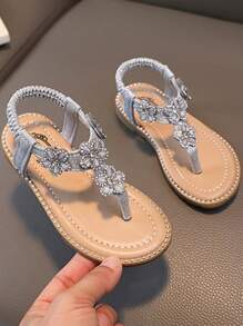 Girls' Outdoor Comfortable Soft Sole Flat Sandals For Vacation And Casual Wear