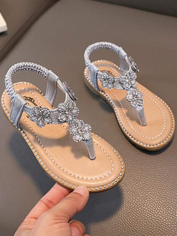 Girls' Outdoor Comfortable Soft Sole Flat Sandals For Vacation And Casual Wear