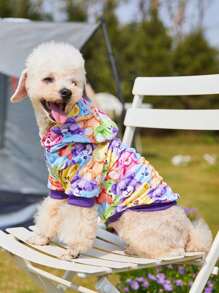 PETSIN 1pc Cute Colorful Bear Pet Print Sweatshirt - Multicolor - View 3
