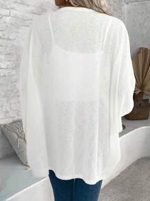 EMERY ROSE Women's Casual Batwing Sleeve Regular Outerwear For Daily Wear