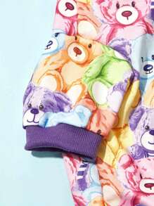 PETSIN 1pc Cute Colorful Bear Pet Print Sweatshirt - Multicolor - View 5